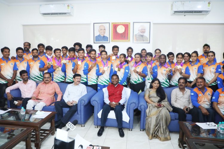 Junior Archery Contingent felicitated for exemplary performance in World Championship.