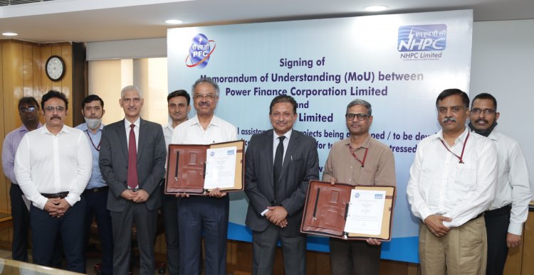 PFC in pact with NHPC to lend funds for the development of hydro projects.