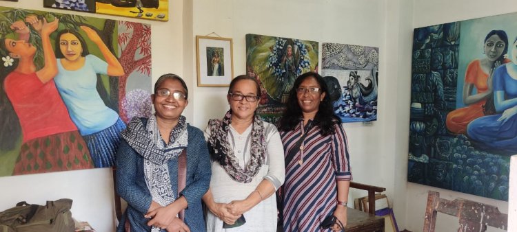 Namasthe Art Centre presents ADVENT 2nd  Exhibition of  women artist painting and sculpture started on 24th December 2021.