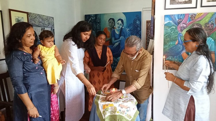 Namasthe Art Center conducted 4th Advent Exhibition of Women Art's Paintings