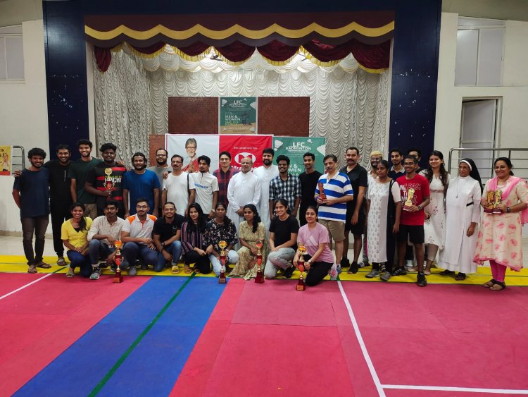 Elamkulam Little Flower Church Badminton 2022 Tournament sponsored by Muthoot Finance  concludes