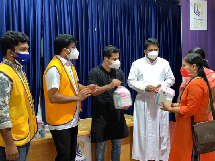 Lions Club of Cochin South distributed covid care materials to Asha workers