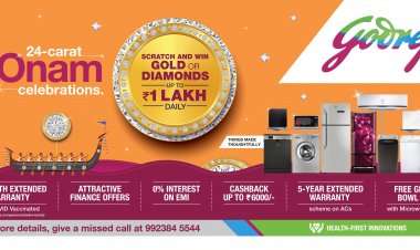 Godrej Appliances launches new products and announces ’24 carat Onam Celebrations’ offering consumers the chance to win ‘Gold or diamonds worth up to 1 Lakh’ daily, along with other attractive offers