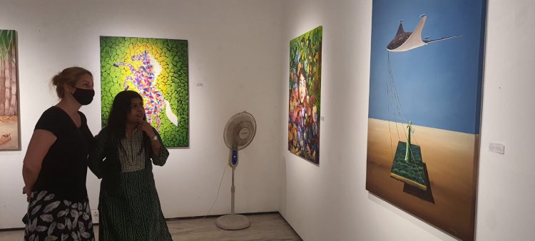 Remarks - an exhibition of paintings by 9 artists led by Prism group started on the 8th January 2022 at Durbar Hall Art Gallery
