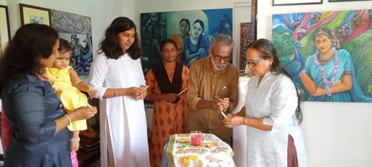 Namasthe Art Center conducted 4th Advent Exhibition of Women Art's Paintings