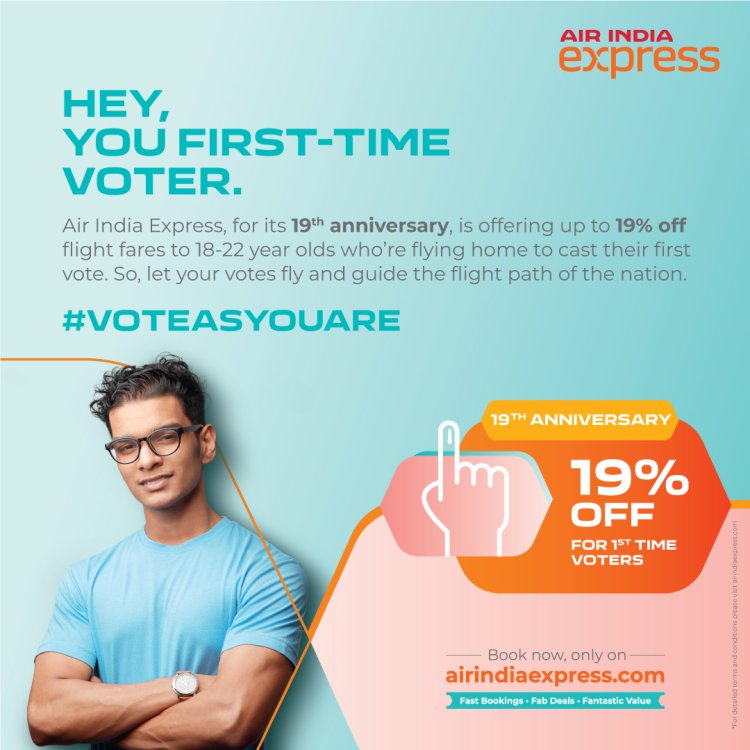 Air India Express launches 19th anniversary celebrations with a powerful #VoteAsYouAre Initiative
