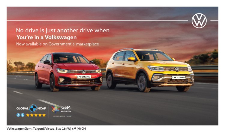 Volkswagen India associates with Government e Marketplace to broaden its Omni-channel presence and enhance accessibility of its GNCAP 5-Star Range